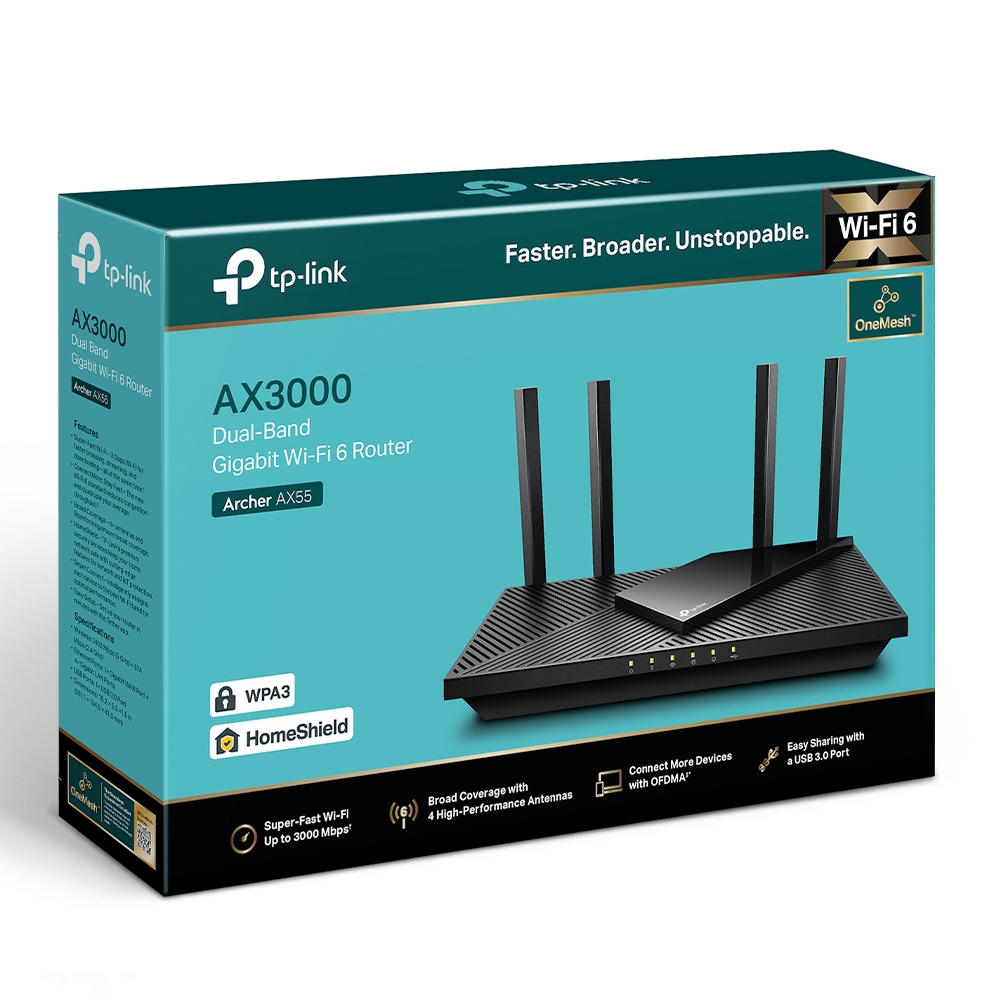 Bộ phát Wifi 6 AX3000 TP-LINK Archer AX55 - Ảnh 3