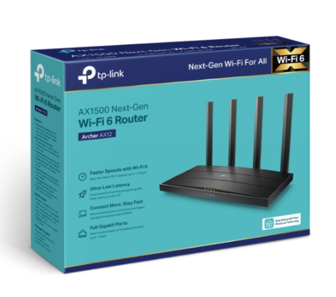 Bộ WIFI 6 băng tần kép Tp-Link Archer AX12 - AX1500Mbps/ 4 Anteng - Ảnh 2