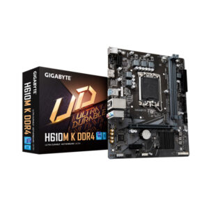 Mainboard Gigabyte H610M K DDR4 | Socket: LGA1700 hỗ trợ CPU Intel thế hệ thứ 12, 13 và 14 | Khe cắm RAM: 2 khe