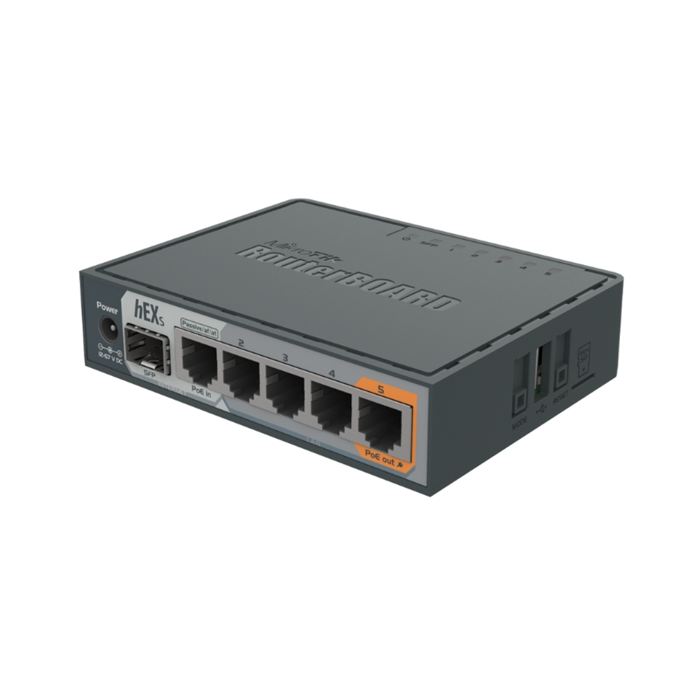 Thiết bị cân bằng tải router MikroTik RB760iGS (hEX S) chịu tải 80-100 user