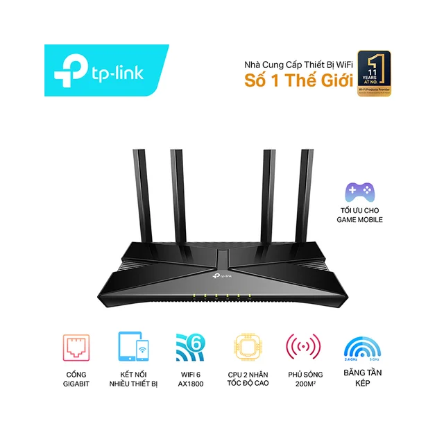 Bộ WIFI 6 băng tần kép Archer AX23 AX1800Mbps- 4 Anteng - Ảnh 2