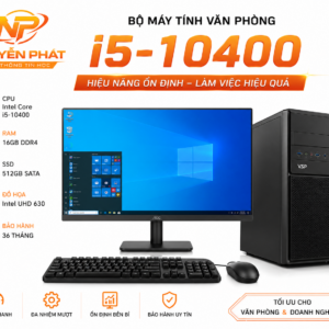 NPVP5-Gen10 | Bộ máy tính Văn phòng Core i5-10400 | RAM 16G | SSD 256G | Màn hình 24 inch