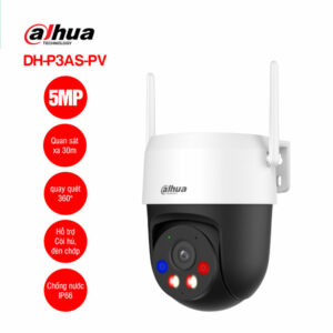 Camera Wifi quay quét 5MP DAHUA DH-P5AS-PV | Kháng nước, bụi IP66