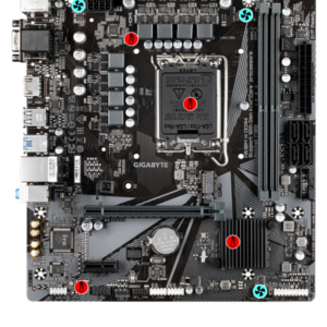 Alternative view of Mainboard Gigabyte H610M K DDR4 | Socket: LGA1700 hỗ trợ CPU Intel thế hệ thứ 12, 13 và 14 | Khe cắm RAM: 2 khe (Tối đa 64GB)
